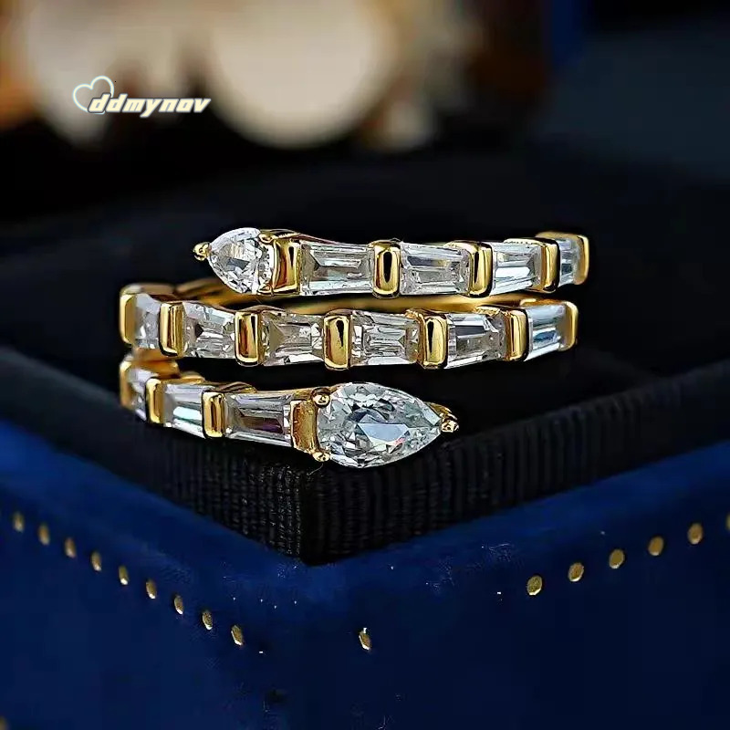 Sterling Sier Engagement Rings Pear Cut Moissanite Dia - Elegant Bridal Band for Women, Promise Ring ddmynov ddmynov