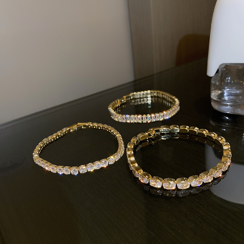 Fashion Simple Personality Spring New Geometric Zircon Bracelet Internet Celebrity Temperament Design Sense Jewelry - view 4