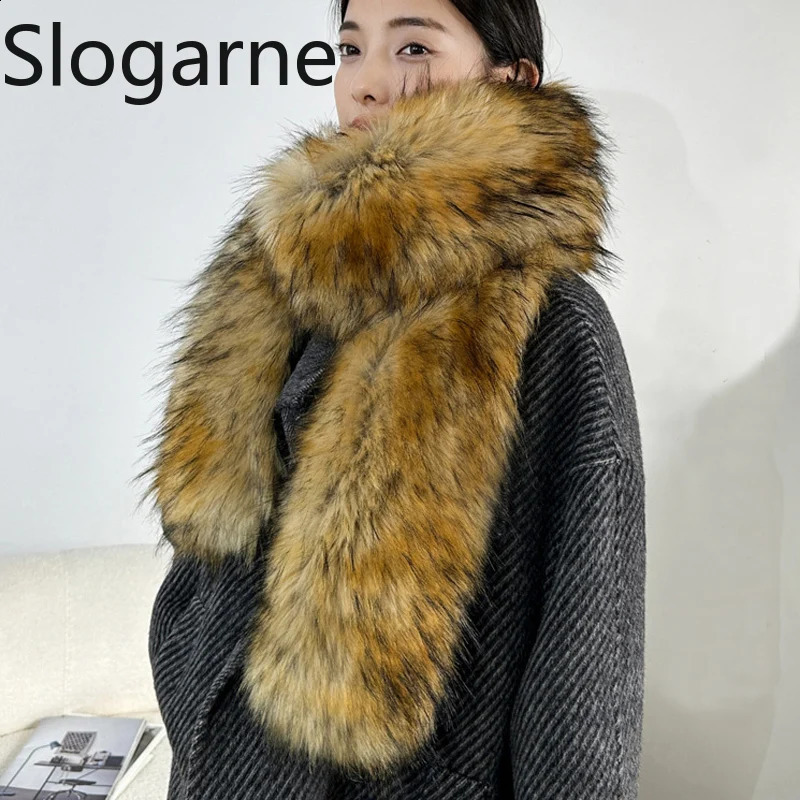 Women Winter 180CM Fur Scarf Ladies Long Thick Faux Fox Fur Wrap Fluffy Neckerchief Fur Collar Dress Cape Sexy Party Dress Shawl 251017