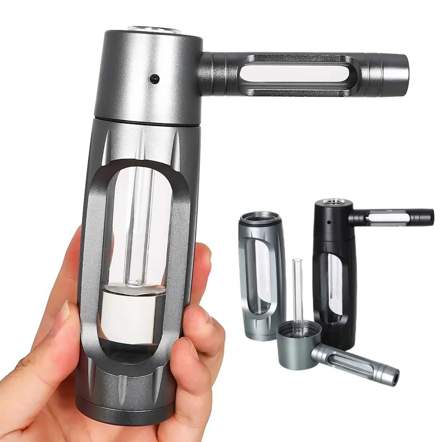 Handheld Smoking Pipe Grass Hookah Set with Dry Burning Glass Tobacco Bowl Cigarette Filters Shisha Pipes Smoke Accessories Y251020