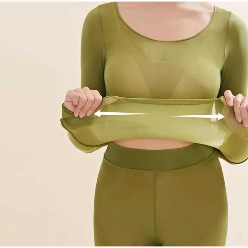 Womens Thermal Underwear Winter Clothes Seamless Thick Double Layer Warm Lingerie Women Thermal Clothing Set Woman 2 PiecesT251020