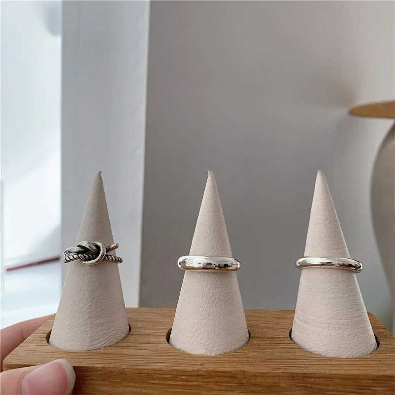 VENTFILLE 925 Sterling Silver Minimalism Cross Knot Thai Silver Rings Open Finger Ring For Women Men Jewelry Gifts J251020