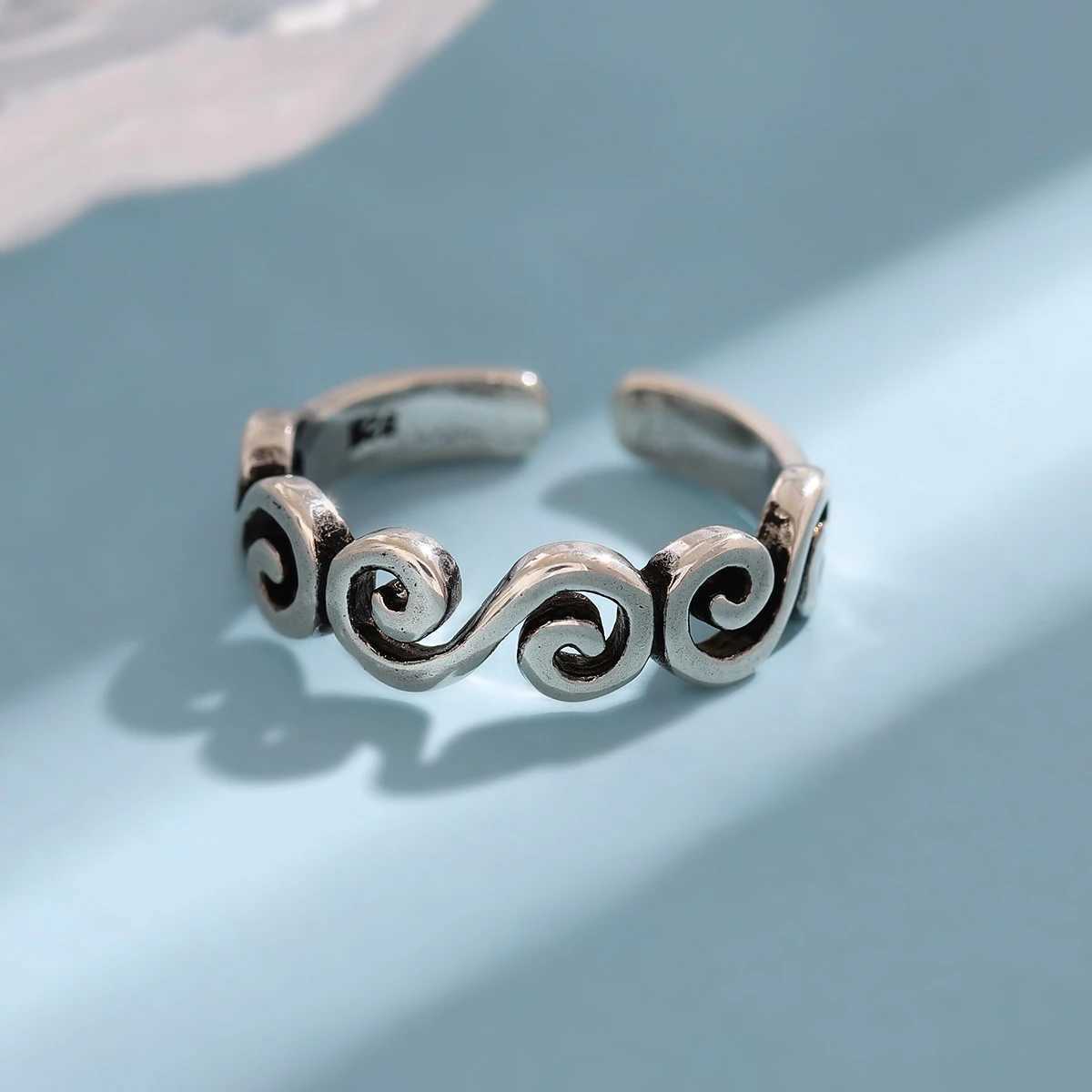 Popular Creative Personality 925 Sterling Silver Jewelry Thai Silver ful Female Simple Fashion Opening Rings R263 J251020