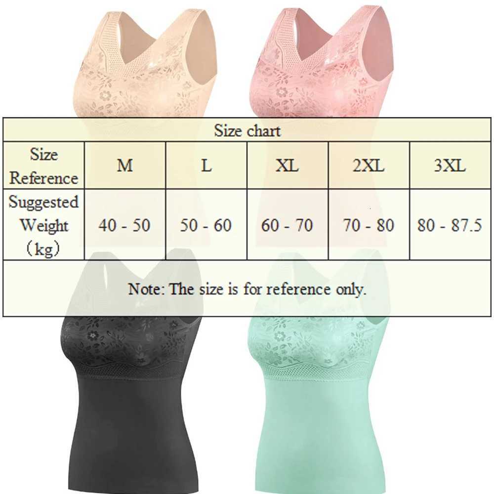 Womens Thermal Underwear Warm Vest Stretch Singlet Inner Wear With Bra Padded Lace Undershirt Warmer Tops Thermo Lingerie WomenT251020