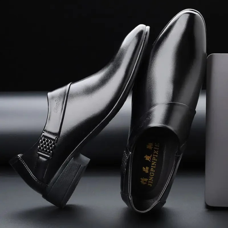 Leather Casual Social Shoe for Men Official Dress Shoes Man Business Gentleman Style Clearance Low Price Suit Office 251013