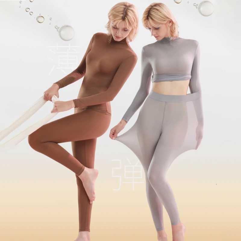Ultra High Quality High Neck And Beautiful Skin Tone Womens Thermal Underwear Set Comfortable And Warm UnderwearT251020