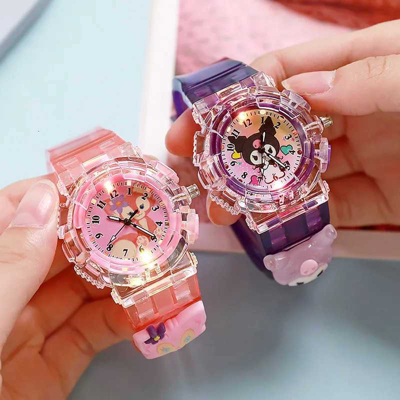 Sanrio Cartoon Sanrio Kawaii Anime LED Watch Cute Kuromi Melody Pudding Dog Birthday Gifts And Christmas Thanksgiving Gift Toys New L251020