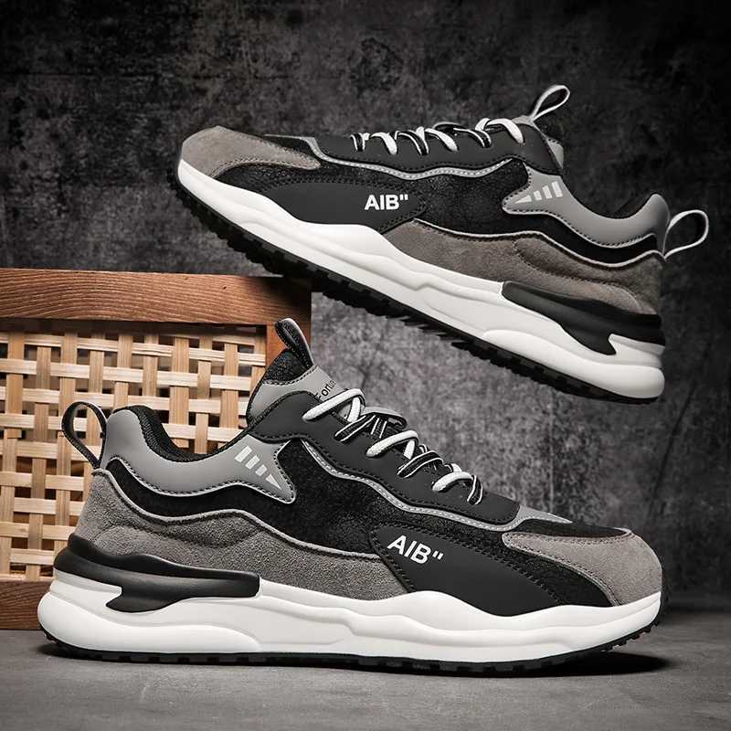 Thick Sole Mens Sneakers Fashion Man Shoe Versatile Vulcanized Shoe Lace Up Outdoor Running Shoes Antislip Zapatillas De Hombre Z251020