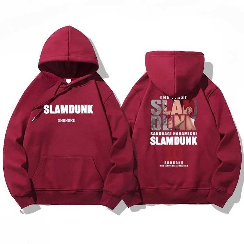 NASA joint autumn and winter cartoon slam dunk print student hooded sweatshirt men and women plus velvet longsleeved pullover W251020