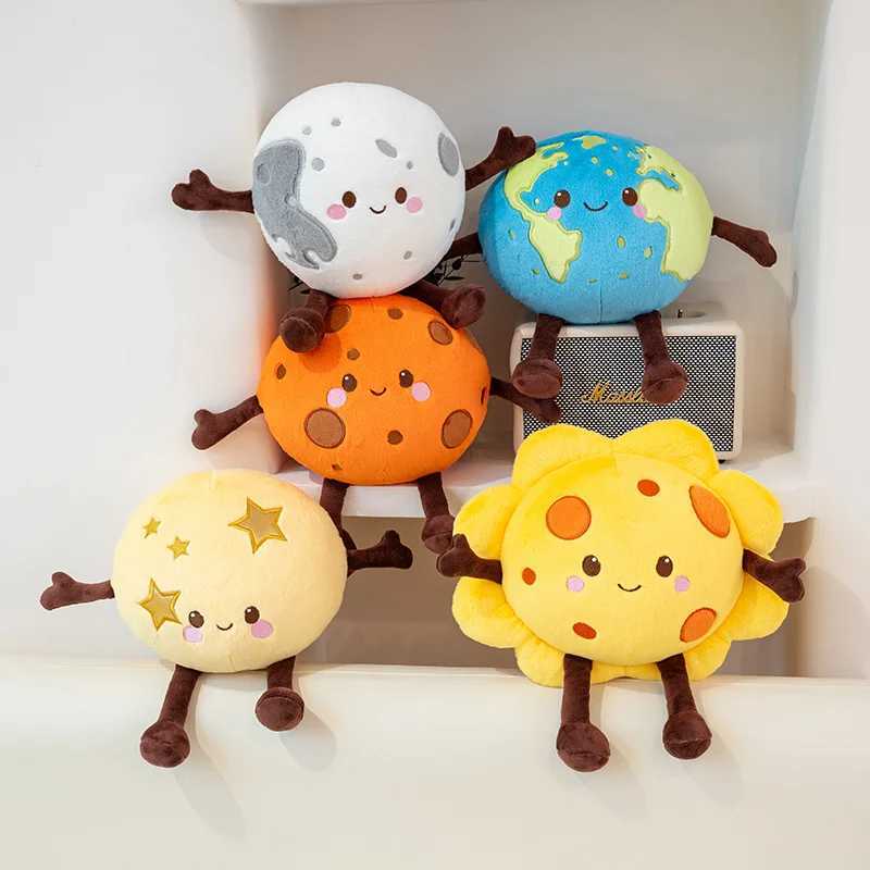 Cute Smile Face Planet Plush Toys Stuffed Interstellar Earth Moon Sun Moon Mars Saturn Venus Star Doll for Kids Birthday Gift J251020