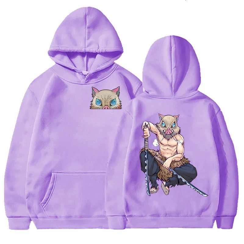 New Anime Hashibira Inosuke Printed Pullover Fashion Women Men Long Sleeve Casual Hooded Personality Sweatshirt W251020