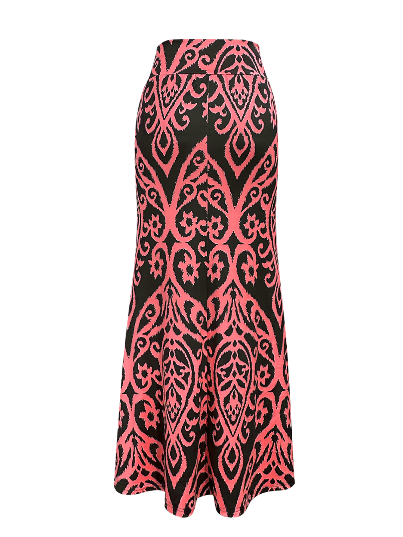 Women's Autumn New Ethnic Style Commute Casual Midi Skirt, Milk Silk Versatile Skirt-CF41121