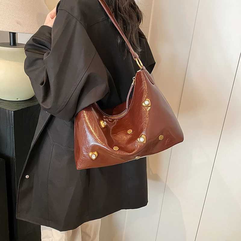 Fashion PU Womens Shoulder Bags 2025 Spring New High Capacity Light Luxury Versatile Single Versatile Crossbody BagsT251020
