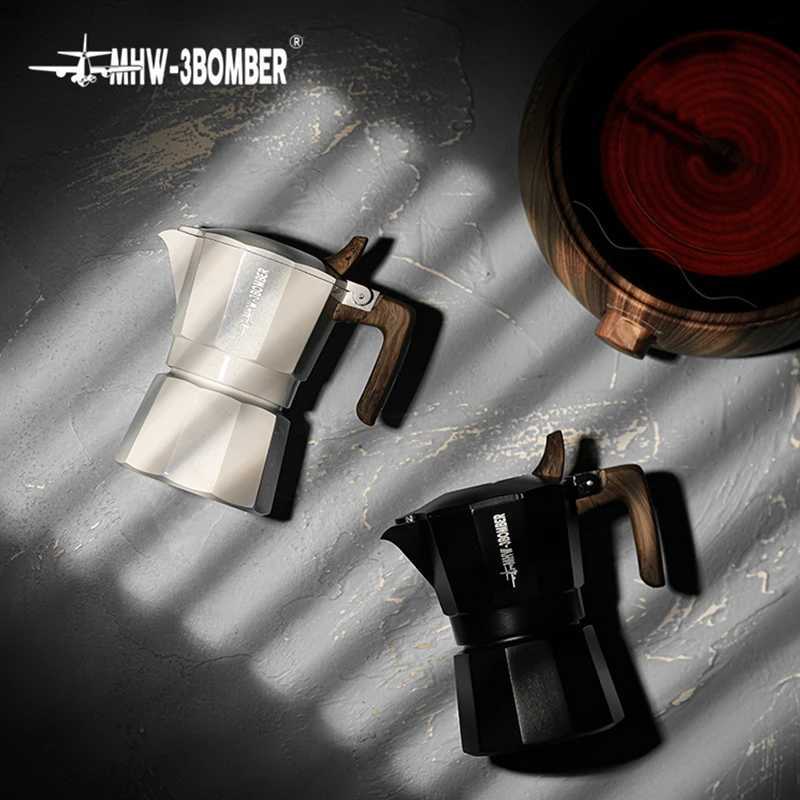 MHW3BBER Coffee Maker Moka Pot Double Valve resso Italian Cuban Coffee hine Caf Brewing Tools He Barista Accessories Y251020