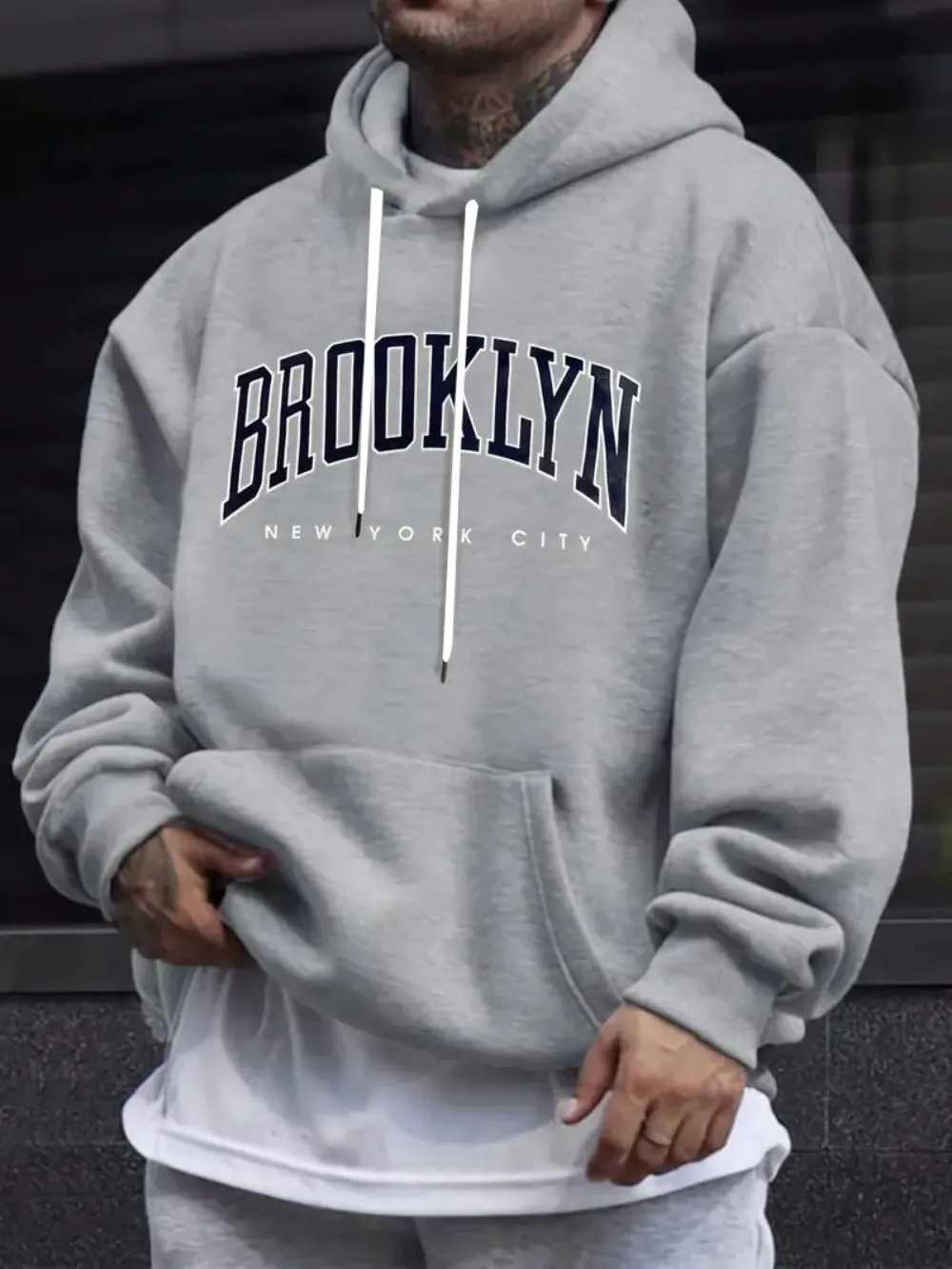 2025 Fashion Mens Autumn Letter Printed Micro Elastic Comfortable Hoodie Outdoor Urban Casual Top W251020