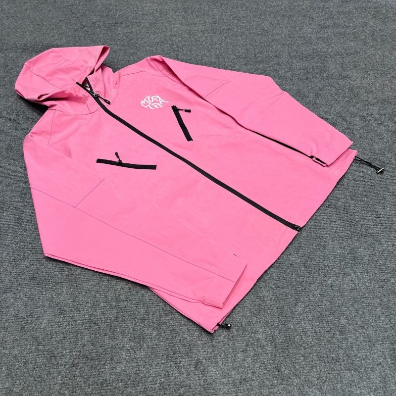 Mertra Men's Jackets Streetwear Brand Jacket Windproof Waterproof Hood Embroidered letter windbreaker jacket Sports casual zip-up jacket