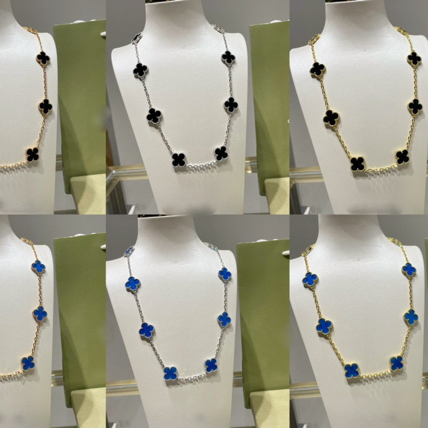 Adita 10 Collana Con Quattro Quadrifogli Realizzata Con Conchiglie Naturali E A…