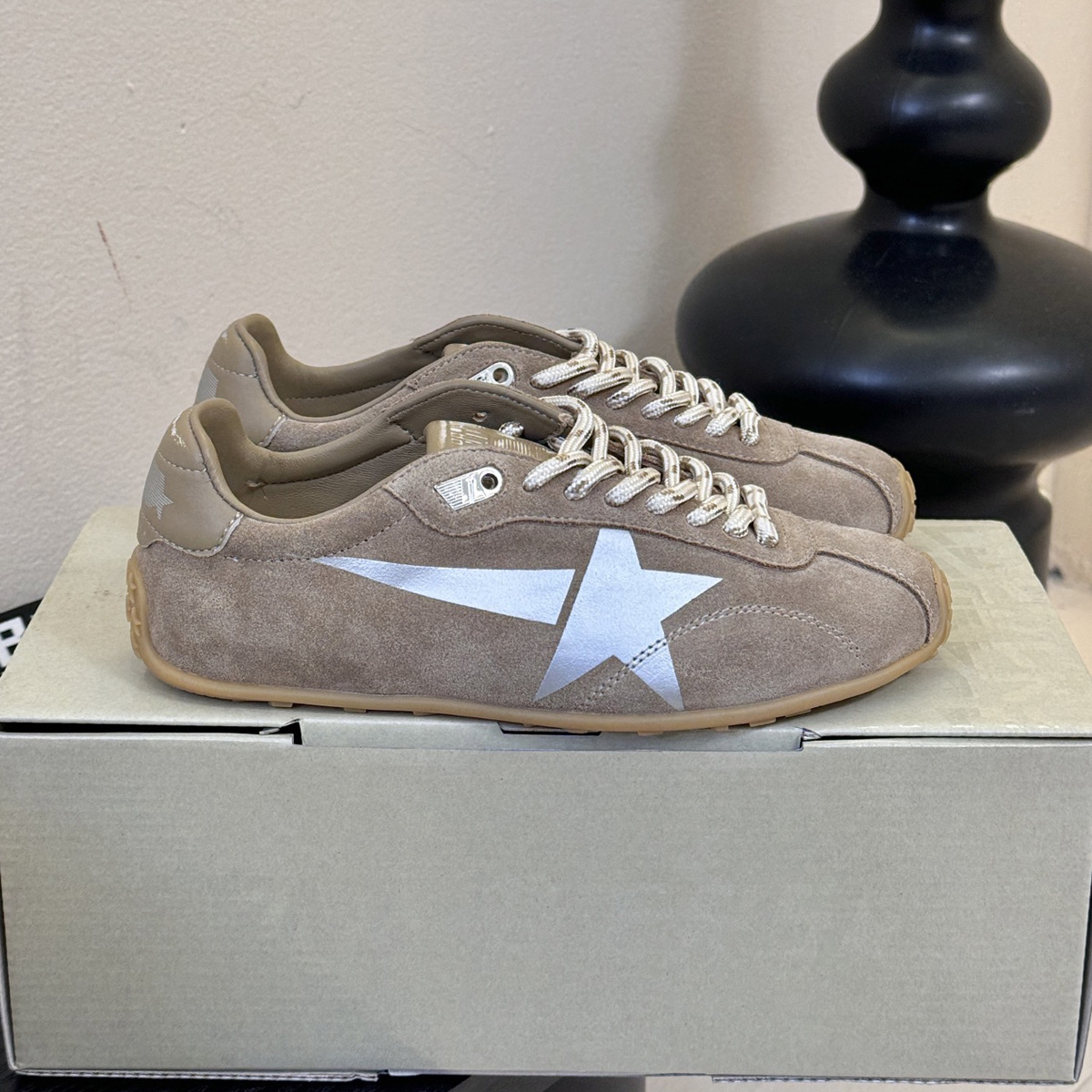 Leopard print leather German training shoes thin sole casual sports Forrest Gump shoes flat dirty shoes old star little dirty shoe girl