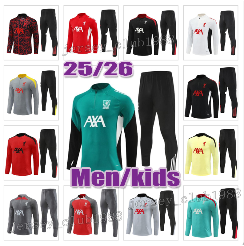 Mohamed Salah ISAK wirtz Ekitike SZOBOSZLAI Soccer Sets MAC ALLISTER VIRGIL camiseta GAKPO Milos Kerkez Frimpong long sleeves Tracksuits kids 24 25 26 Tracksuits