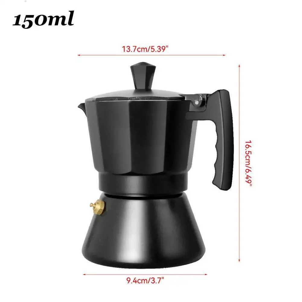 For Moka Coffee Pot 150300ml 36 Cups Authentic Italian resso Coffee Maker for Stovetop He Outdoor Coffee Pot Aluminum Y251020