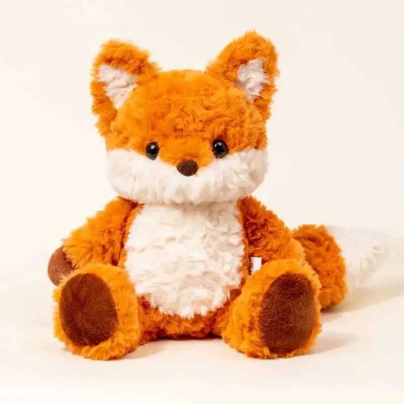 Cute Running Fox Bear Plush Toy Stuffed Soft Animals Raccoon Soft Doll Throw Pillow Birthday Xmas Gift for Girl J251020