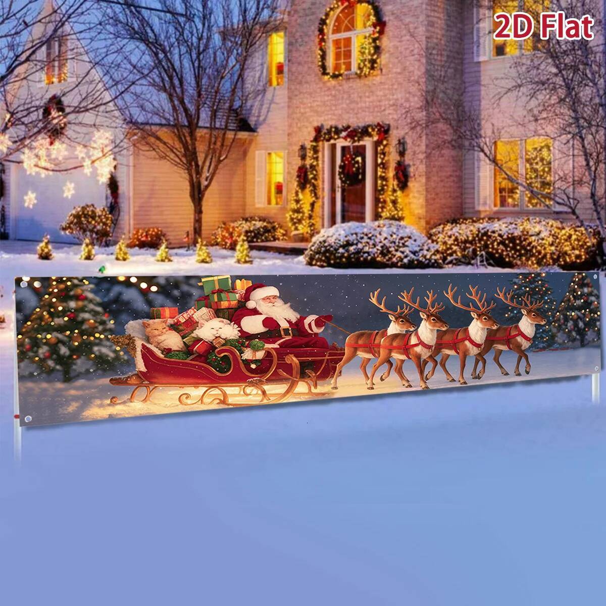 Banner Merry Christmas Decorations For Home 2025 Outdoor Decor Xmas Navidad Noel Natal Happy New Year 2026 ddmysept - view 5
