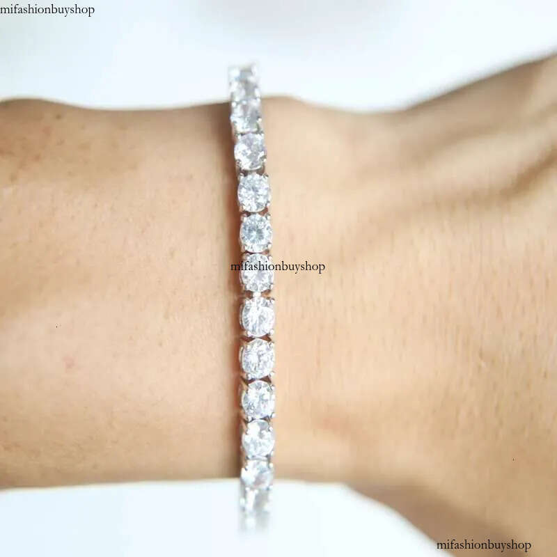 Hip Hop 3mm-4mm-5mm6mm Tennis Men's Chain Women's Pulseiras Jewelry Bracelet