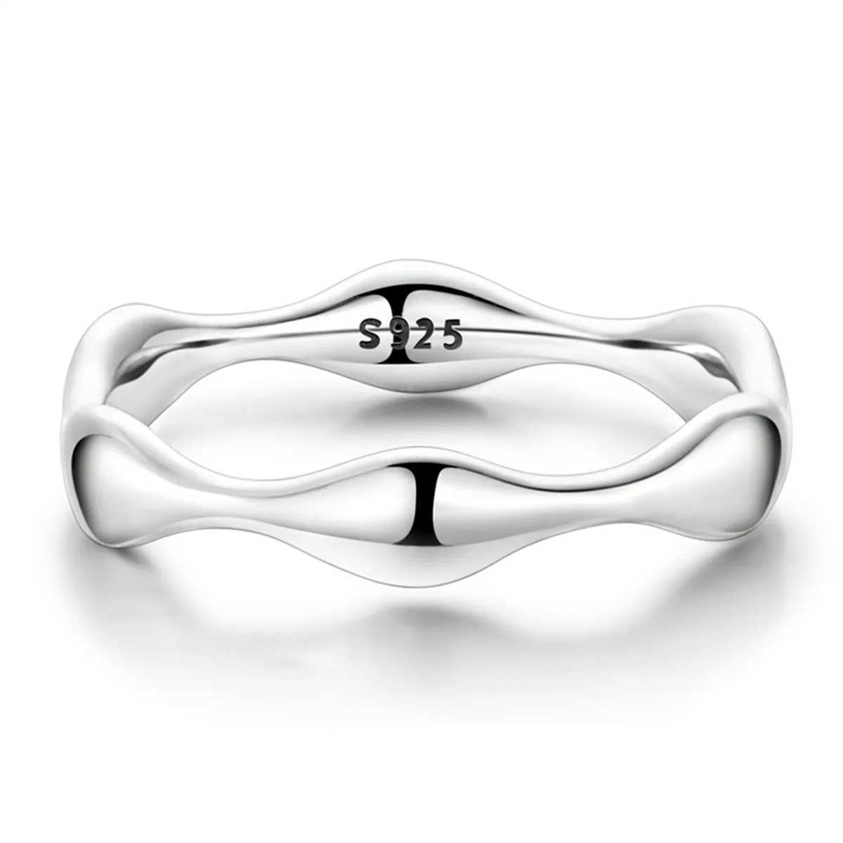 Orstarry S925 Sterling Silver Regular Liquid Droplet Closed Ring For Women Finger Ring Personality Jewelry Party Trendy Gifts J251020