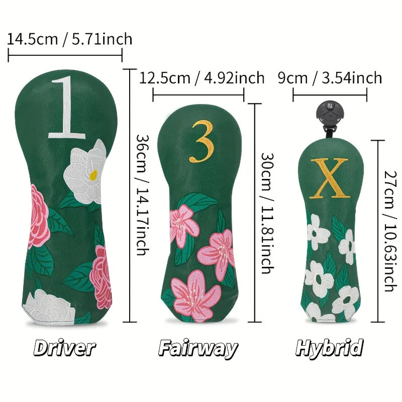 Golf Club Head cover Durable Protective Cover with Floral ScratchResistant 251020