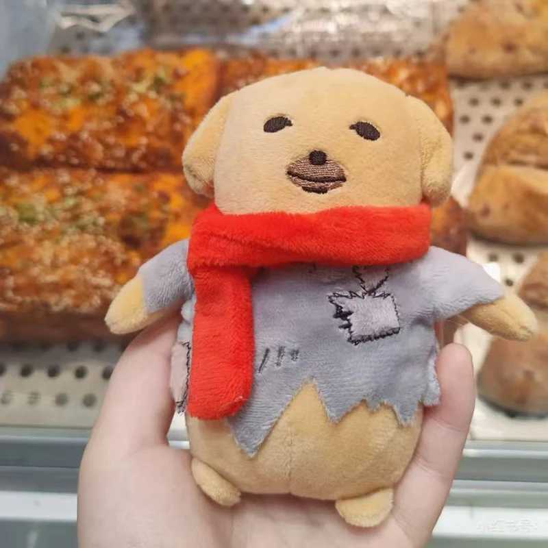 12cm Dipping Sauce Dog Plush Doll Korean Popular Puppy Poor Tired Dog Soft Stuffed Animal Funny Pendants Gifts for Kids J251020