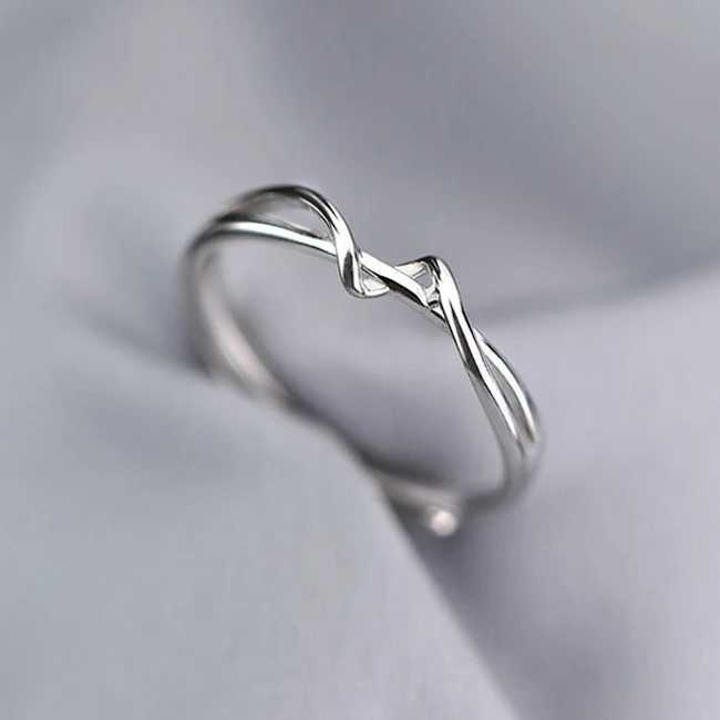 PONYKISS 925 Sterling Silver Minimalist Distorted Round Rings for Women Trendy Adjustable Fine Jewelry Geometric Accessories J251020