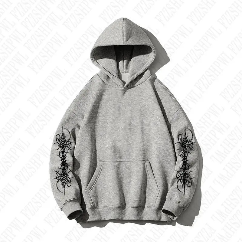 Y2K Zip up hoodie Rock Goth Harajuku Graphic Print Casual Zipper Hoodie sweatshirt Vintage Punk High street Hiphop Clothes Loose 251013