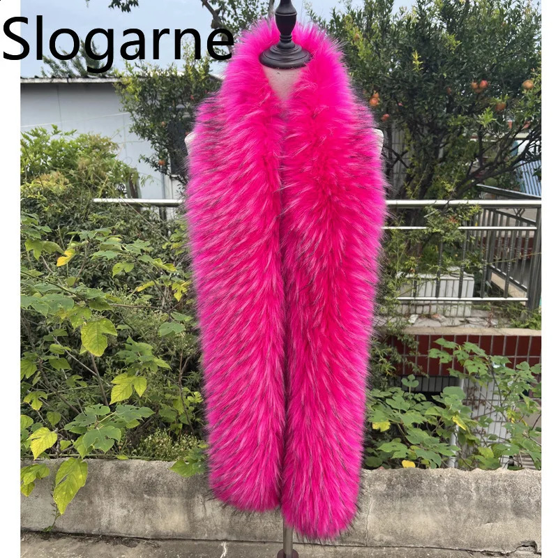 Women Winter 180CM Fur Scarf Ladies Long Thick Faux Fox Fur Wrap Fluffy Neckerchief Fur Collar Dress Cape Sexy Party Dress Shawl 251017