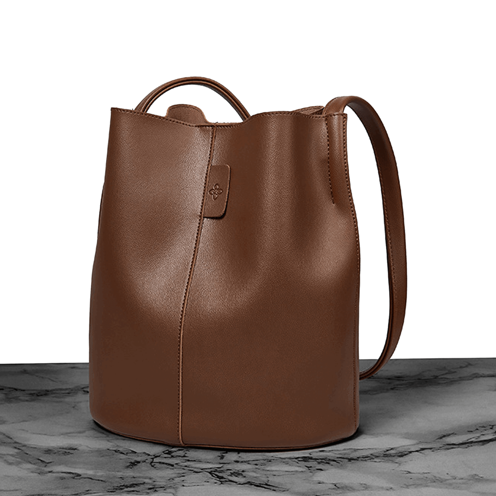Fashion Bucket Bag Ladies Chic Shoulder Bags Women's Stylish Brown Bag