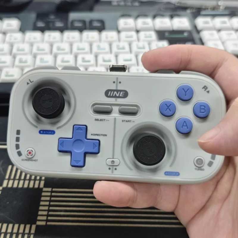 Iine Retro Mini Game Controller Card Hall Joystick Portable Page Flip Streaming Simulator Switch2 Android Ios Pc Car Ns Gamepad J251120