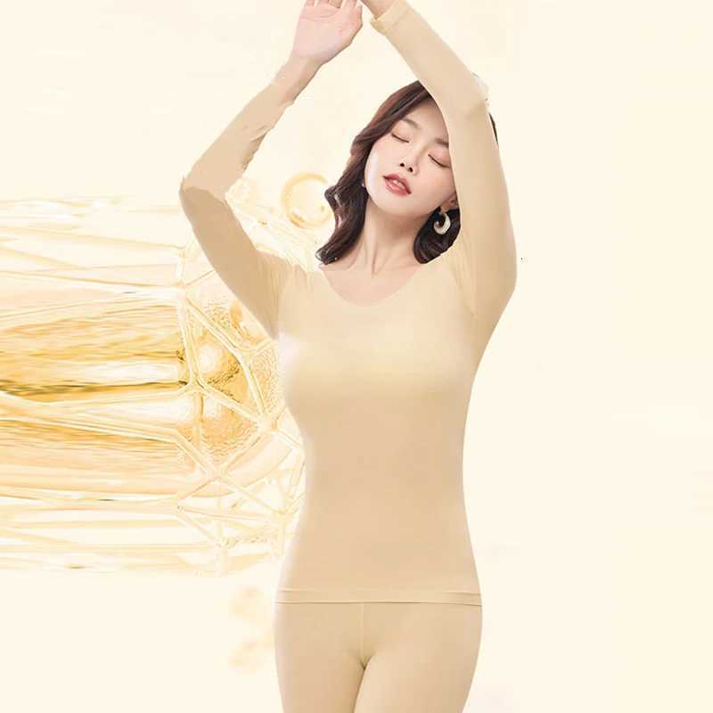 Womens Thermal Underwear Winter Clothes Seamless Thick Double Layer Warm Lingerie Women Thermal Clothing Set Woman 2 PiecesT251020