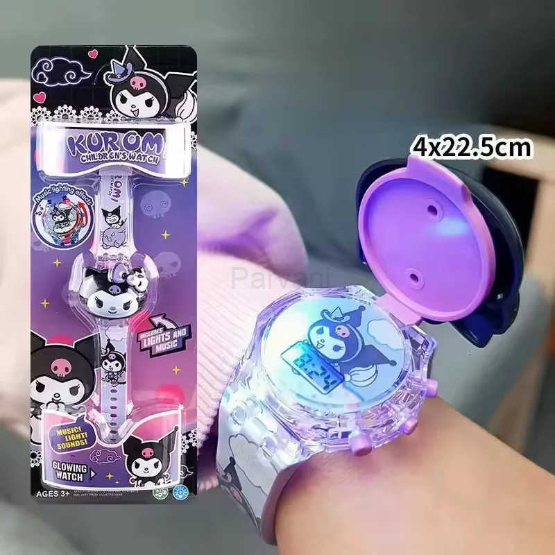 Sanrio Anime Hello Kitty Watch Kuromi Cinnamoroll with Music Silicone Strap Kawaii Wrist Watch My Melody Watch Birthday Gifts L251020
