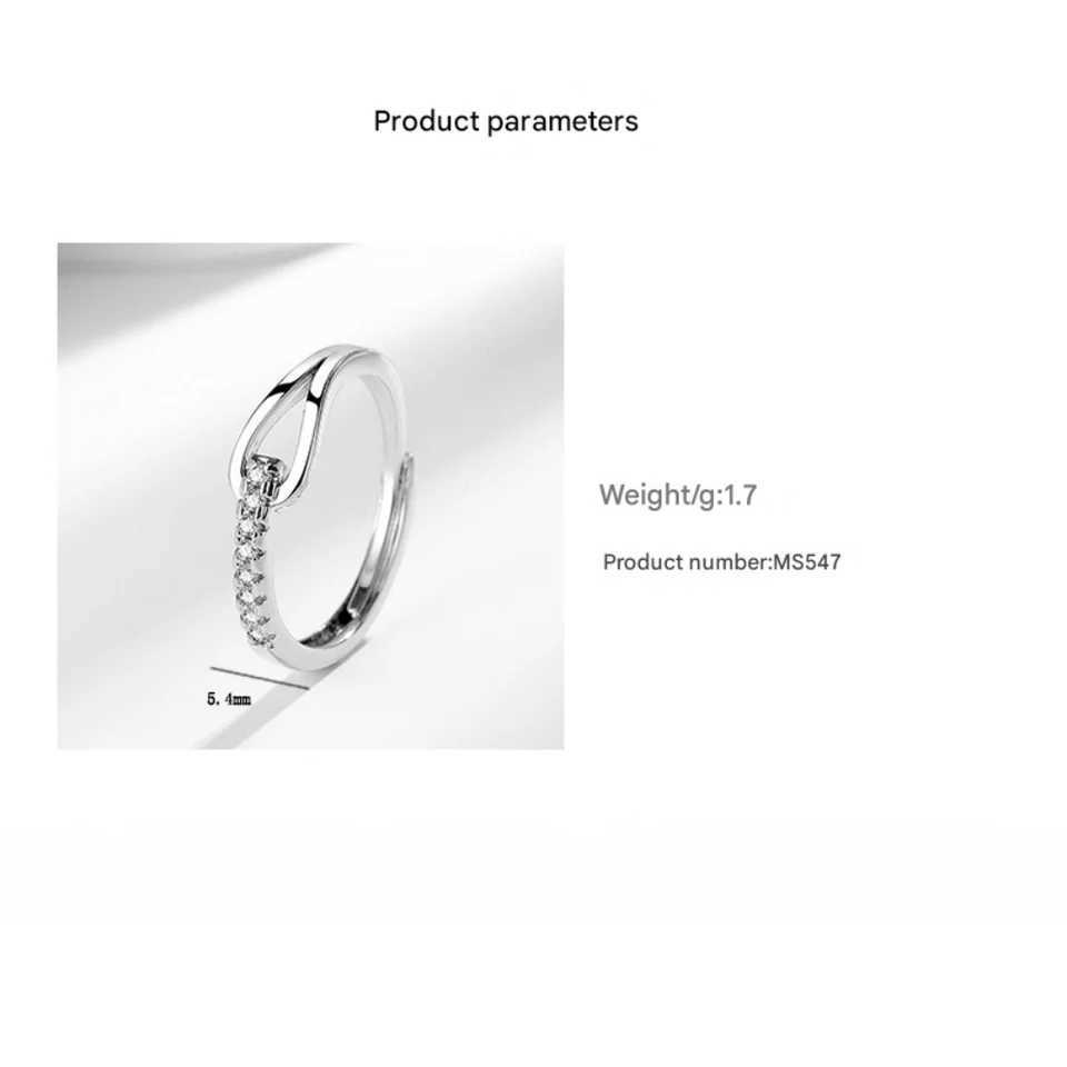 925 Sterling Silver HighEnd Full Diamond Hollow Design HorseshoeShaped Zircon Ring Personalized HighQuality Womens Ring J251020