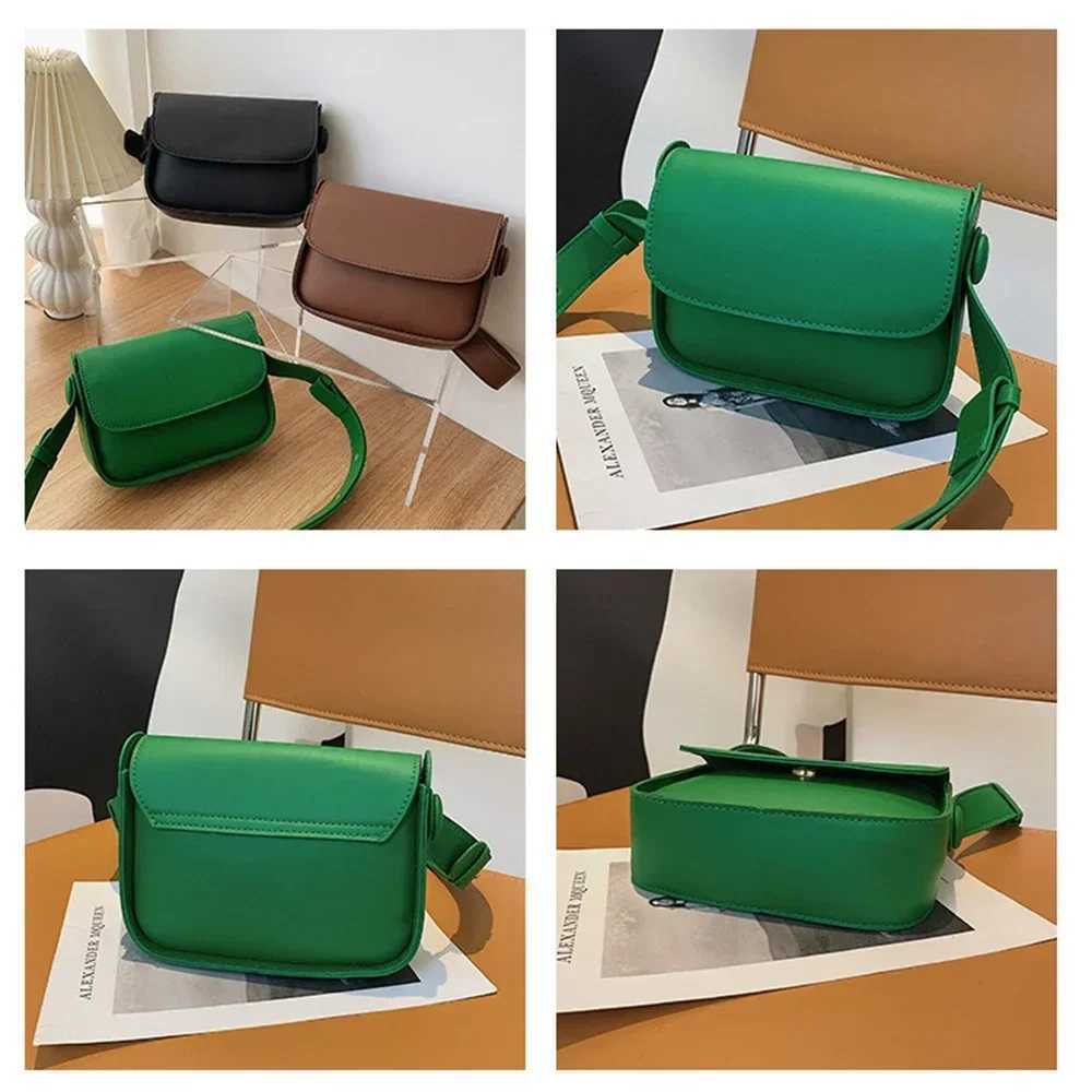 Fashion Trend Crossbody Bags for Women 2022 Green Solid Flap Shoulder Bag Designer Handbags and Purses Small Women Messenger BagT251020