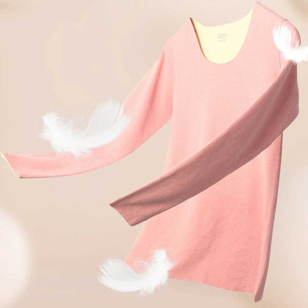 Autumn Winter Womens Thermal Underwear Plus Velvet Doublesided Brushed Bottoming Underwear Lingerie Set Woman Winter ClothingT251020