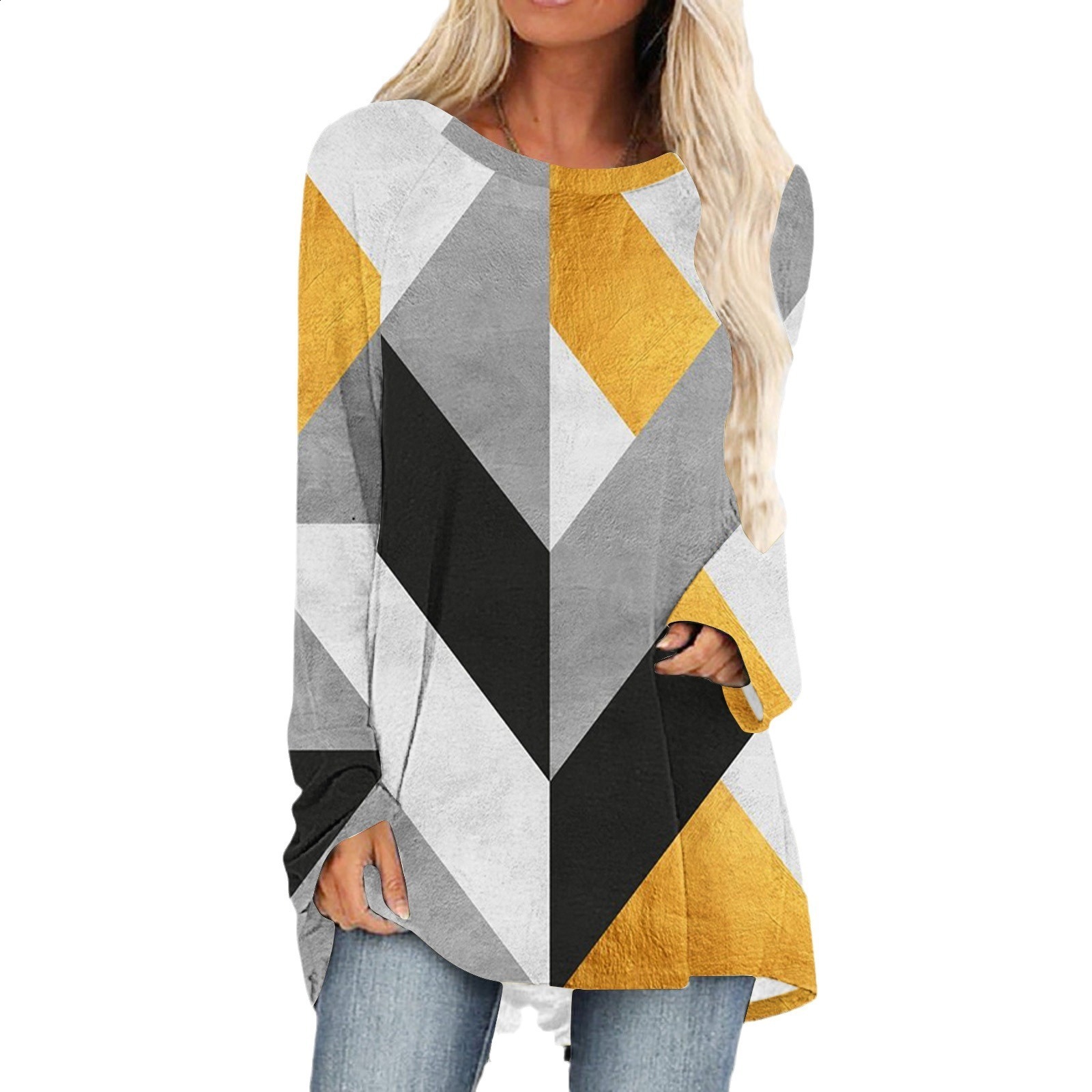 Bonboho Womens Clothing Autumn Printed Tight T-shirt Suitable for Urban Women High Neck Long Sleeve Zipper Casual Shirt Top 241114