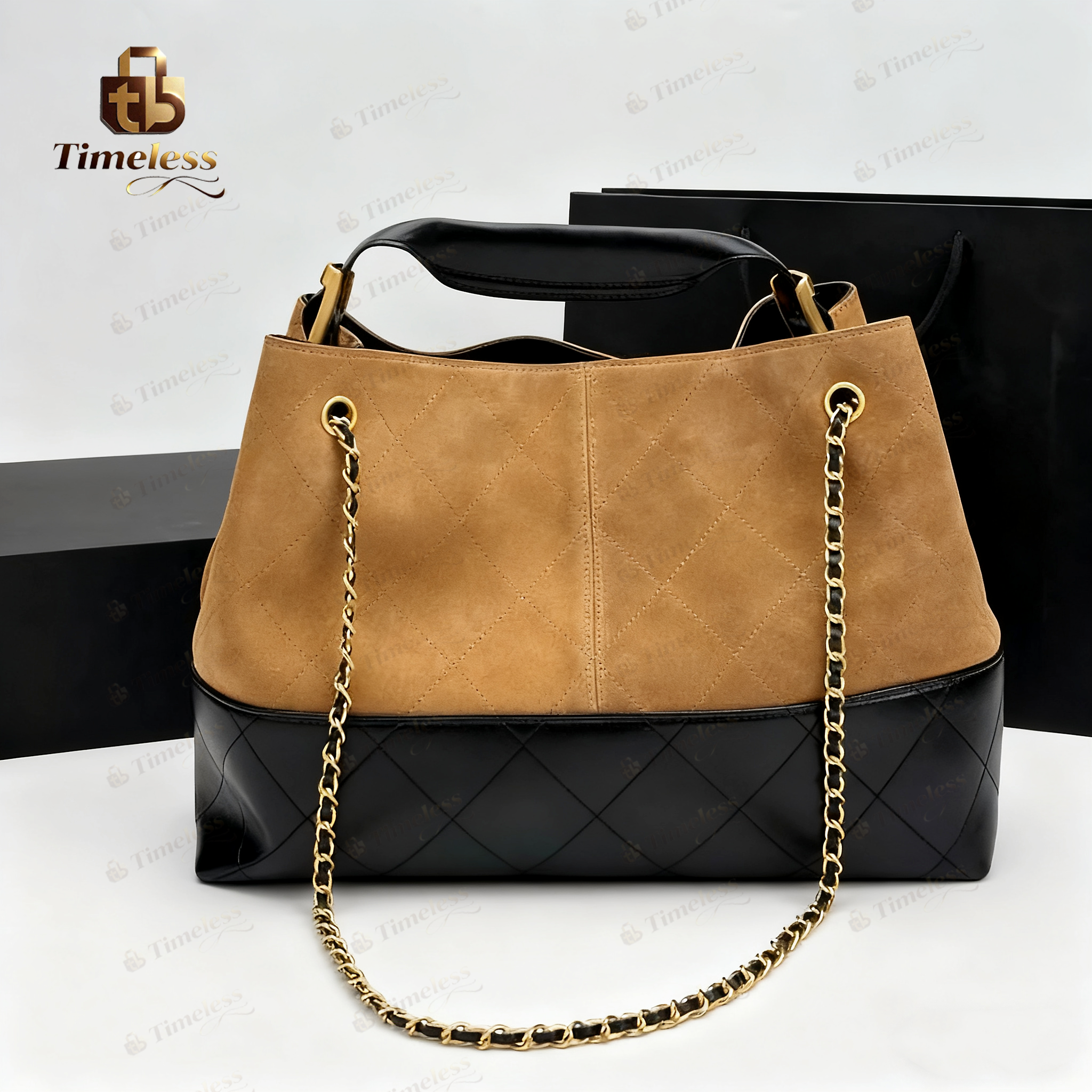 Designer Real Brown Suede Leather Shoulder Bags Plaid Shopping Bag With Chain Belt Woman Luxury Handbag Vintage Hobo Genuine Leather Patchwork Classic New Totes0