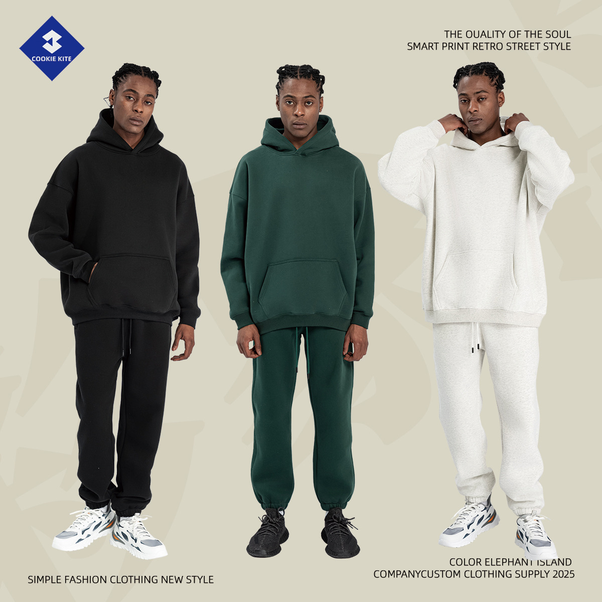 2025 Autumn Winter Cross-border American Style Designer Hoodie Jacket Tracksuit Men Polo Veste Coat Loose Fleece Hoodie Men's Oversize Street Fas