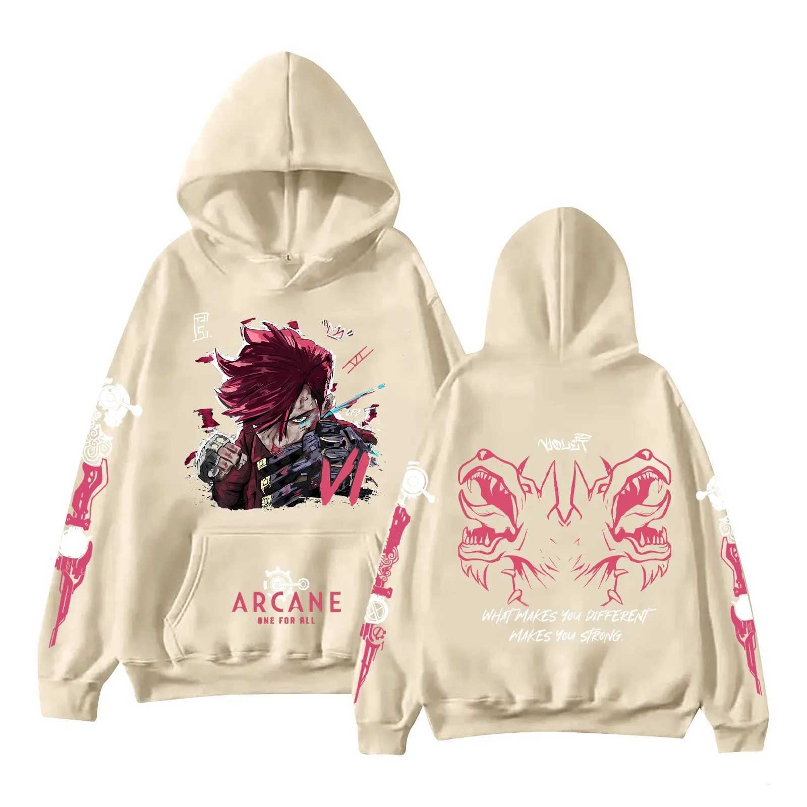 Versatile Arcane Jinx Graphic Hoodies All Anime Characters Sweatshirt Printed Harajuku Men Women Tracksuit Pullover W251020