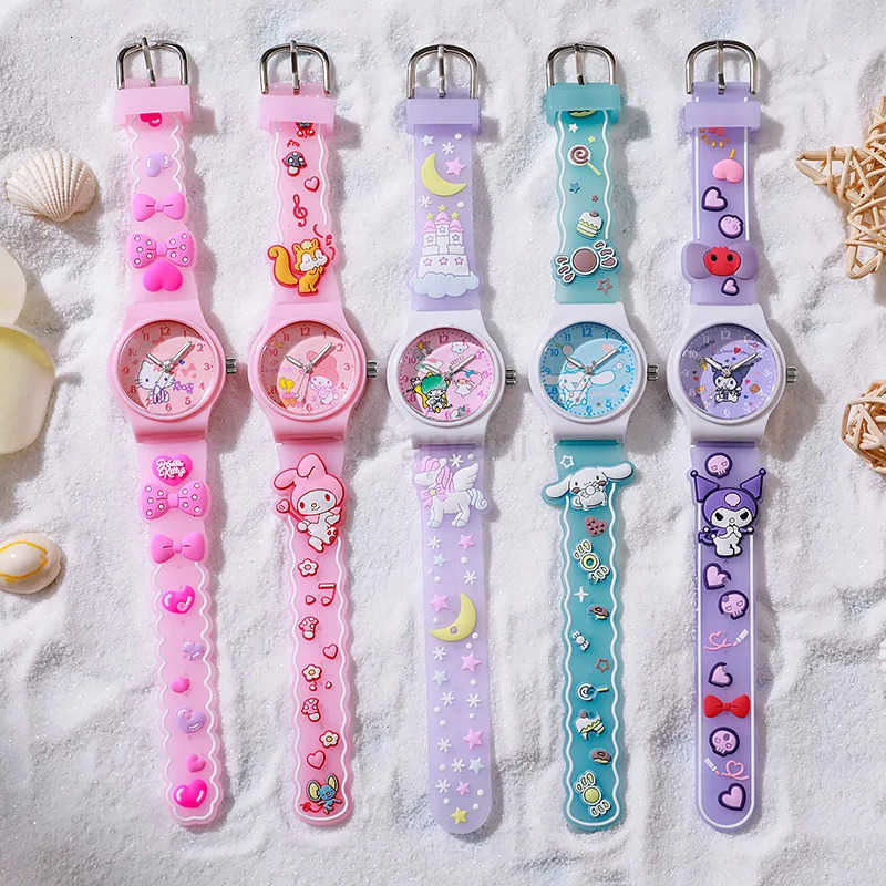 Sanrio Summer Kt Cat Watch Kawaii Anime Peripherals Cinnamoroll Hello Kitty Kuromi Cute Surprise Fashion Kid Exquisite Watch Toy Gifts L251020