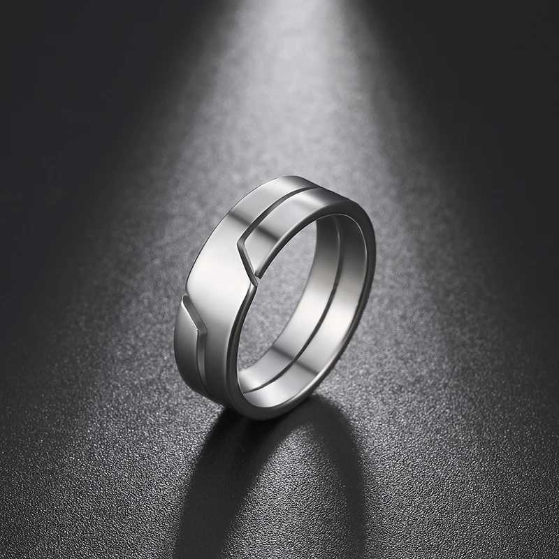 New Couple Ring for Men Women Fashion Simple Stainless Steel Casual Finger Rings Jewelry Engagement Anniversary Gift J251020