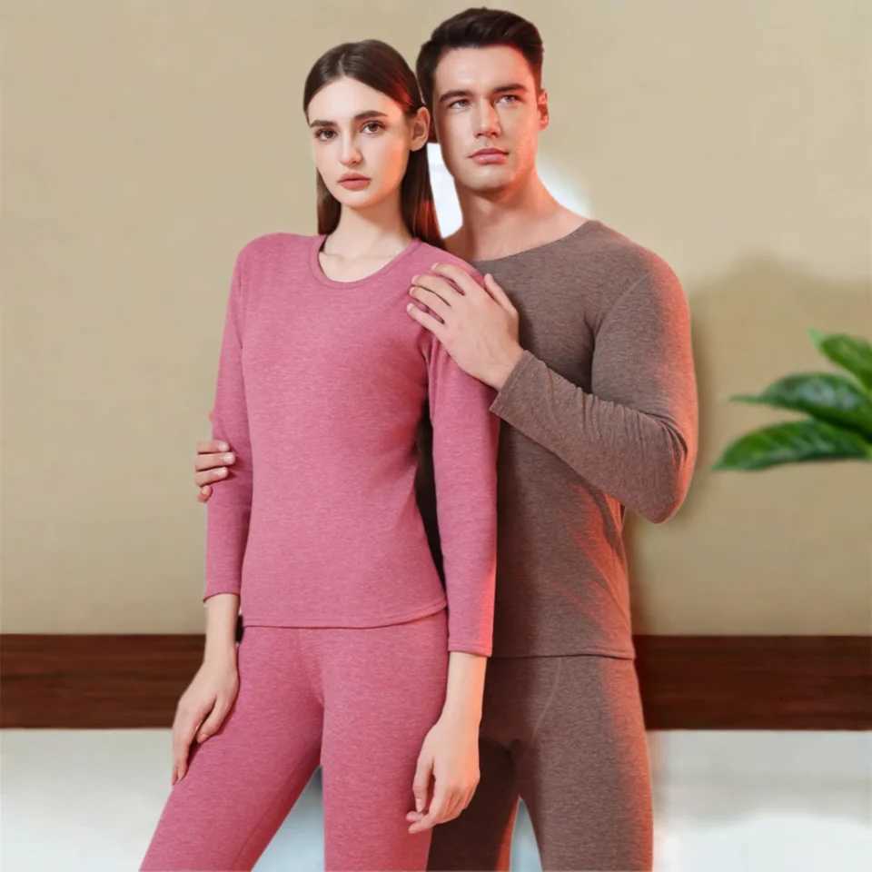 Winter Womens Thermal Underwear Lingerie Set Thermal Clothing Woman For Cold Long Sleeve Top Warm Pants Leggings Two Piece SetsT251020