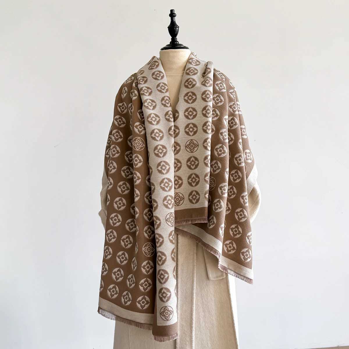 Luxury Winter Scarf Women Cashmere Warm Brand Foulard Female ShAWls WrAPs Thick Soft Bufanda Poncho Scarves StoleL251020