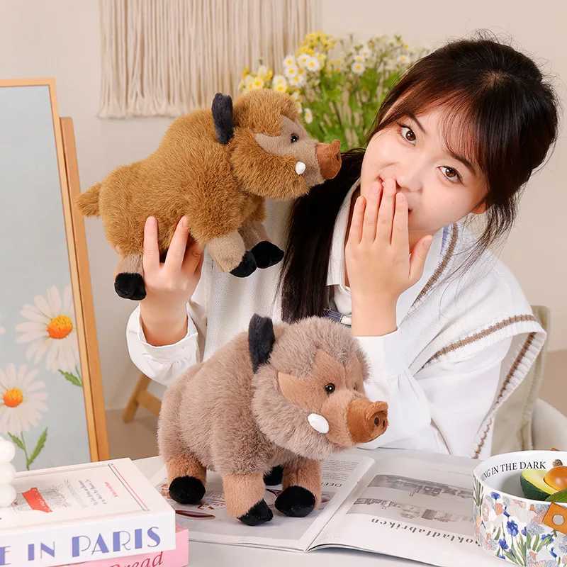 2530cm Simulation Wild Boar Plush Toy Eurasian Wild Boar Doll Cute Mountain Pig Doll Lovely Stuffed Doll Kawaii Toy Gifts J251020