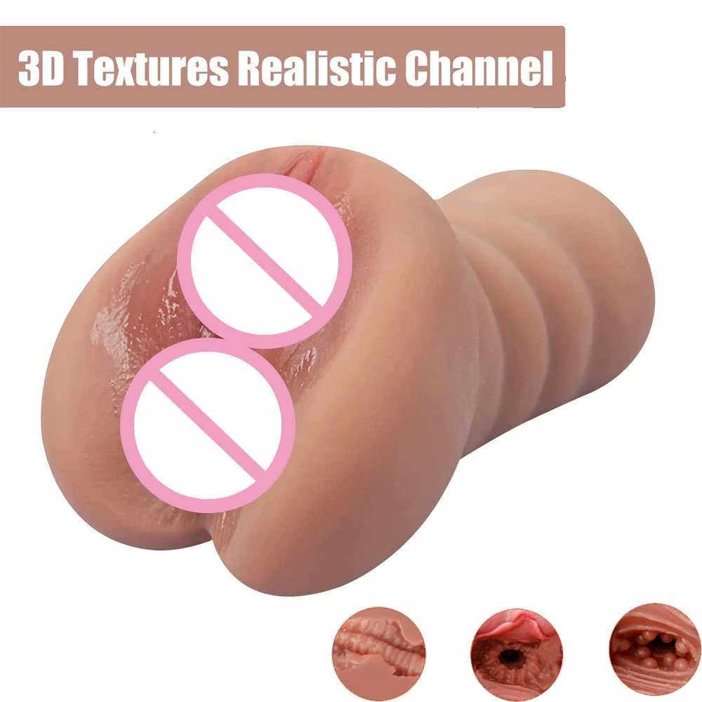 1pcs Male Masturbator 2 In 1 Realistic Vagina Sex Toys For Men Pocket Pussy Blowjob Masturbation Cup Adults Sex Tool for Men W251020